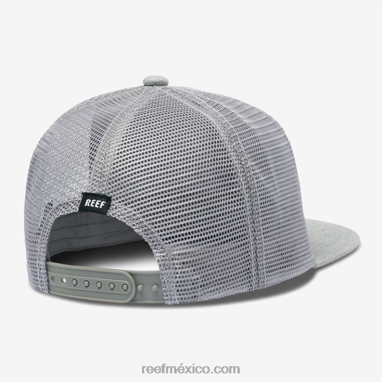 gorra de camionero madre snapback Reef hombres cuero gris B4FFZ767