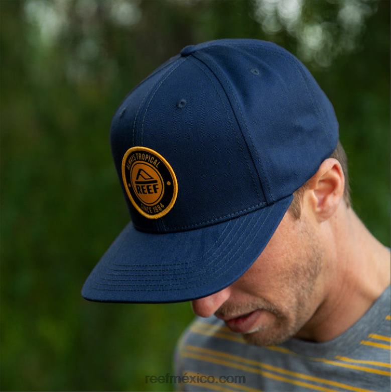 sombrero de visera plana Woodbury Reef hombres insignias azules B4FFZ806