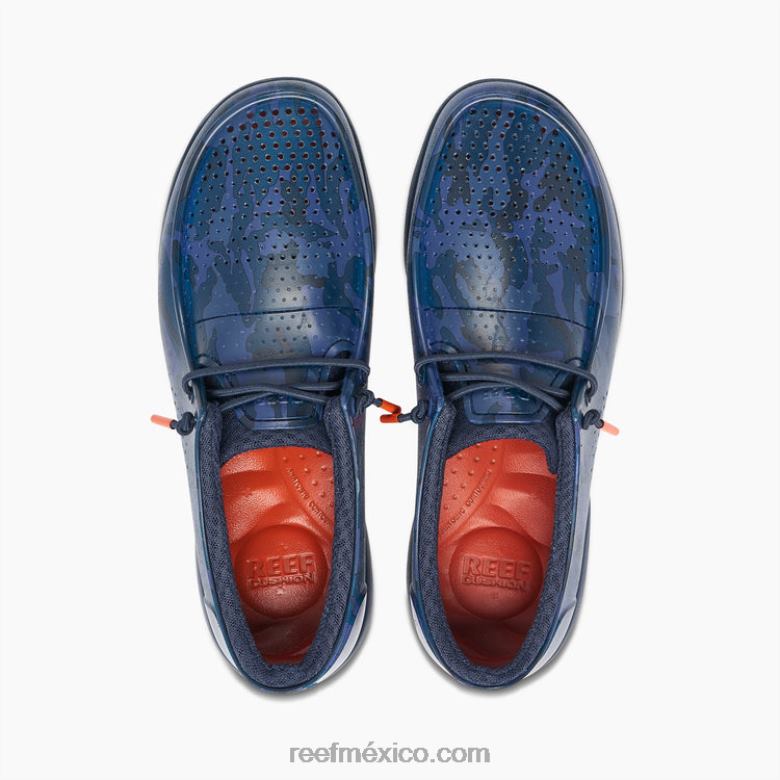 impresiones de la costa del agua Reef hombres camuflaje azul marino B4FFZ527