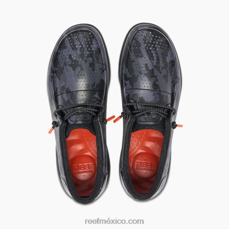 impresiones de la costa del agua Reef hombres camuflaje negro B4FFZ526