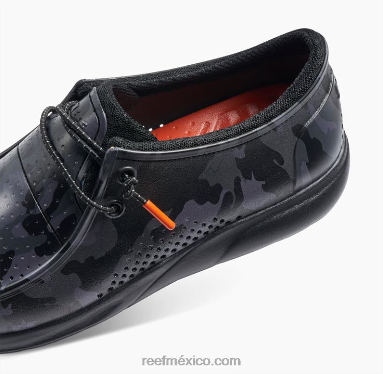 impresiones de la costa del agua Reef hombres camuflaje negro B4FFZ526