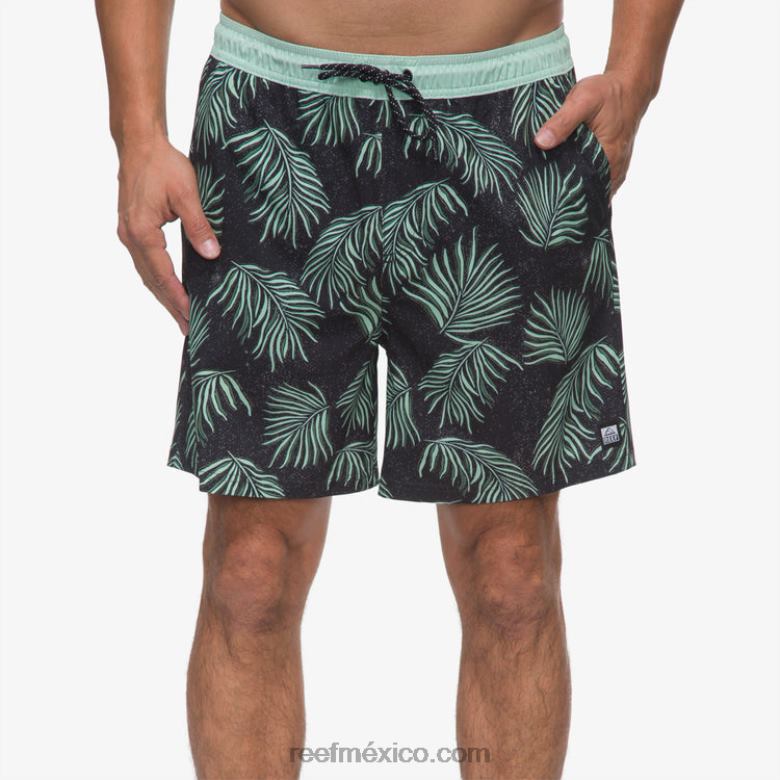 Bañador reno con cintura elástica 17" Reef hombres caviar B4FFZ692