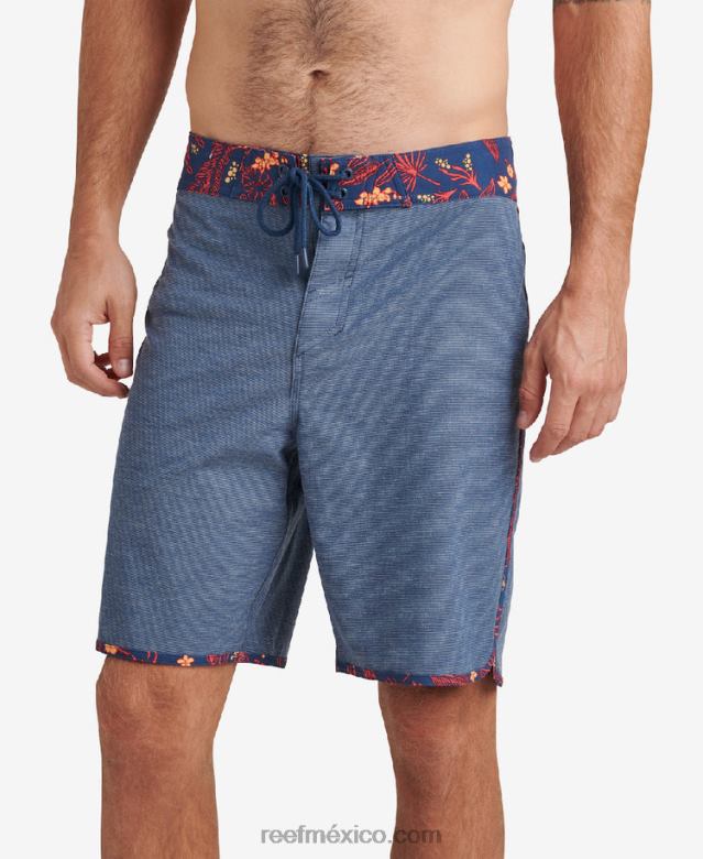 Pantalones cortos Stryker de 19" Reef hombres insignias azules B4FFZ721