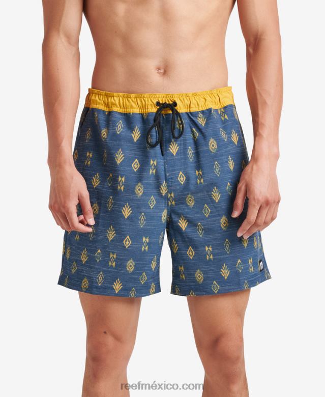 billy volley corto 17" Reef hombres insignias azules B4FFZ702