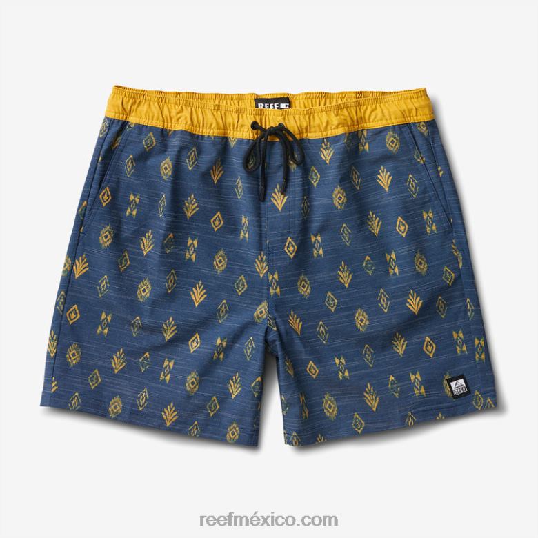 billy volley corto 17\" Reef hombres insignias azules B4FFZ702