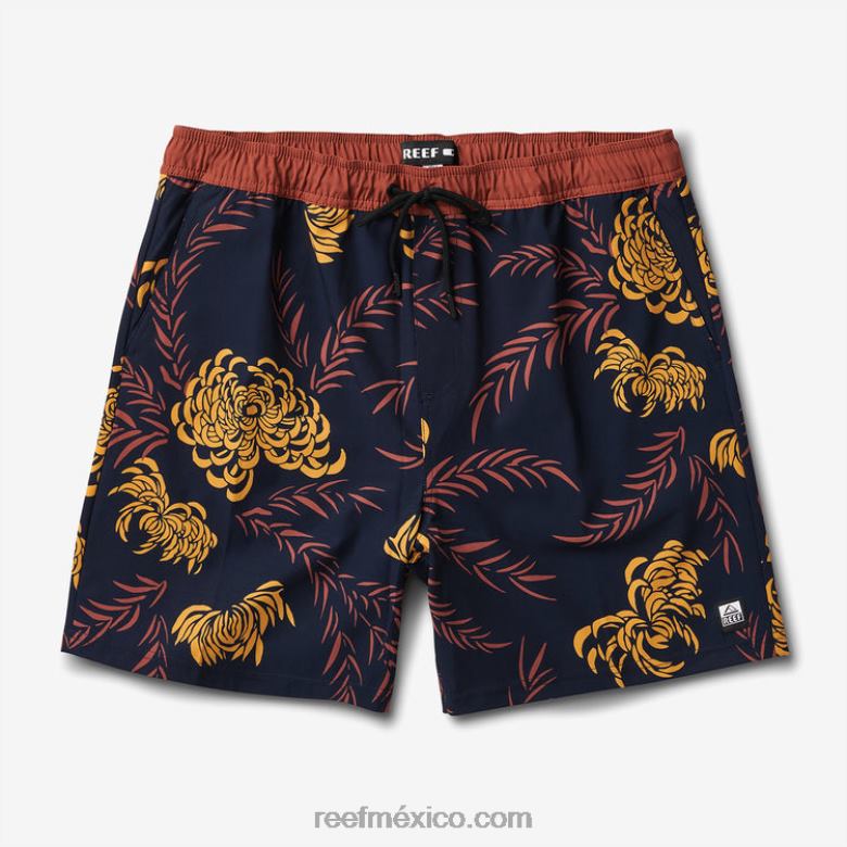 pantalón corto john volley 17\" Reef hombres cielo nocturno B4FFZ695