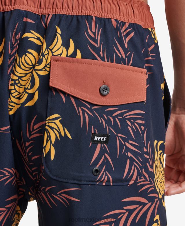 pantalón corto john volley 17\" Reef hombres cielo nocturno B4FFZ695