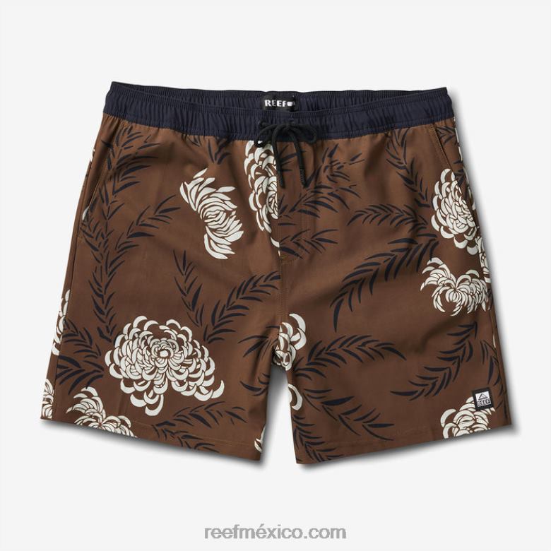 pantalón corto john volley 17" Reef hombres oliva oscuro B4FFZ696