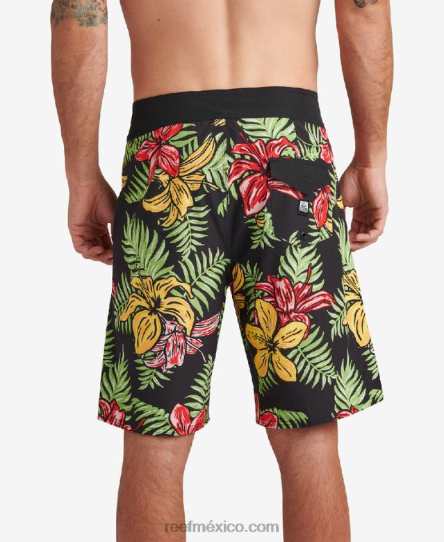 pantalones cortos fitz de 19\" Reef hombres caviar B4FFZ710