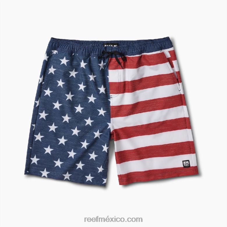 shorts de baño hancock 18\" Reef hombres insignia azul B4FFZ680