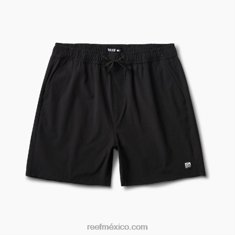shorts de paseo con cintura elástica de 17" Reef hombres caviar B4FFZ679