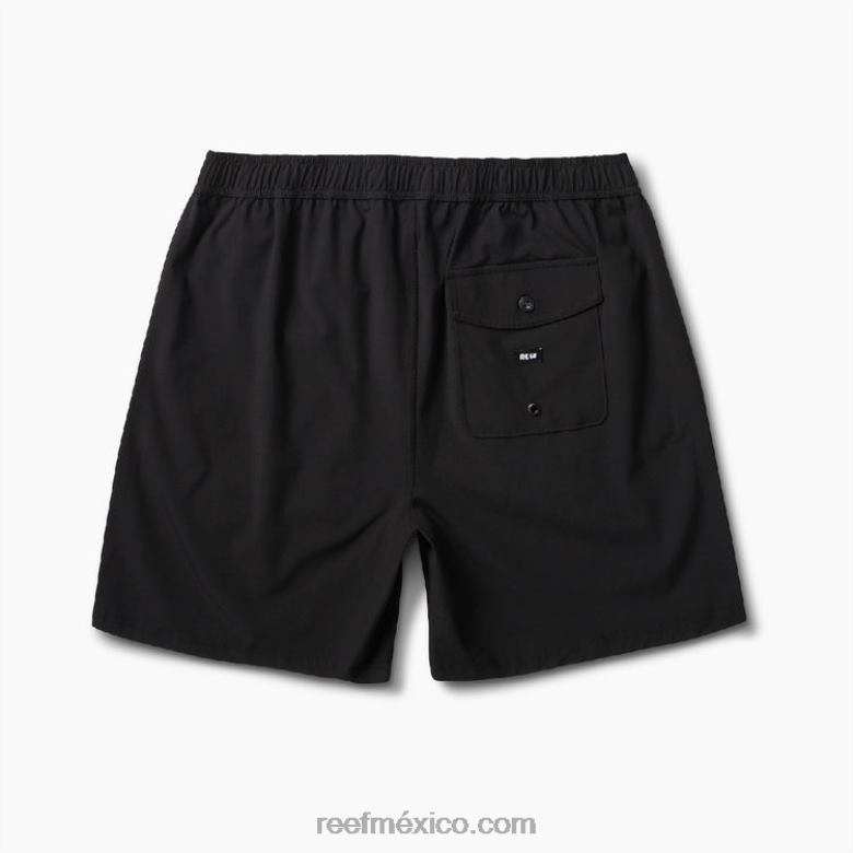 shorts de paseo con cintura elástica de 17\" Reef hombres caviar B4FFZ679