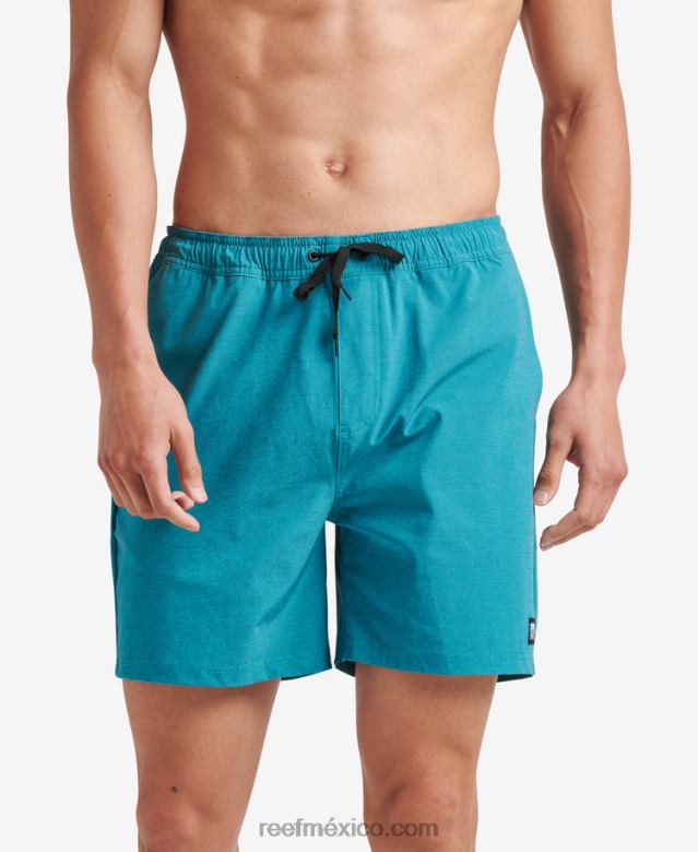 shorts de paseo con cintura elástica de 17" Reef hombres golfo de vizcaya B4FFZ699