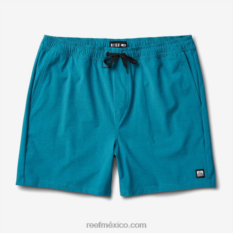shorts de paseo con cintura elástica de 17\" Reef hombres golfo de vizcaya B4FFZ699