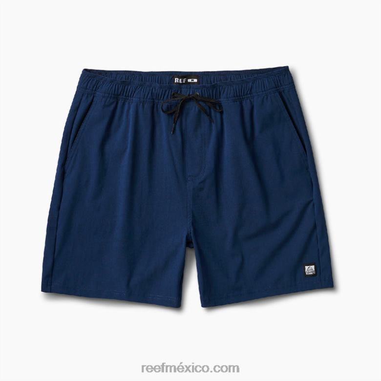 shorts de paseo con cintura elástica de 17\" Reef hombres insignias azules B4FFZ669