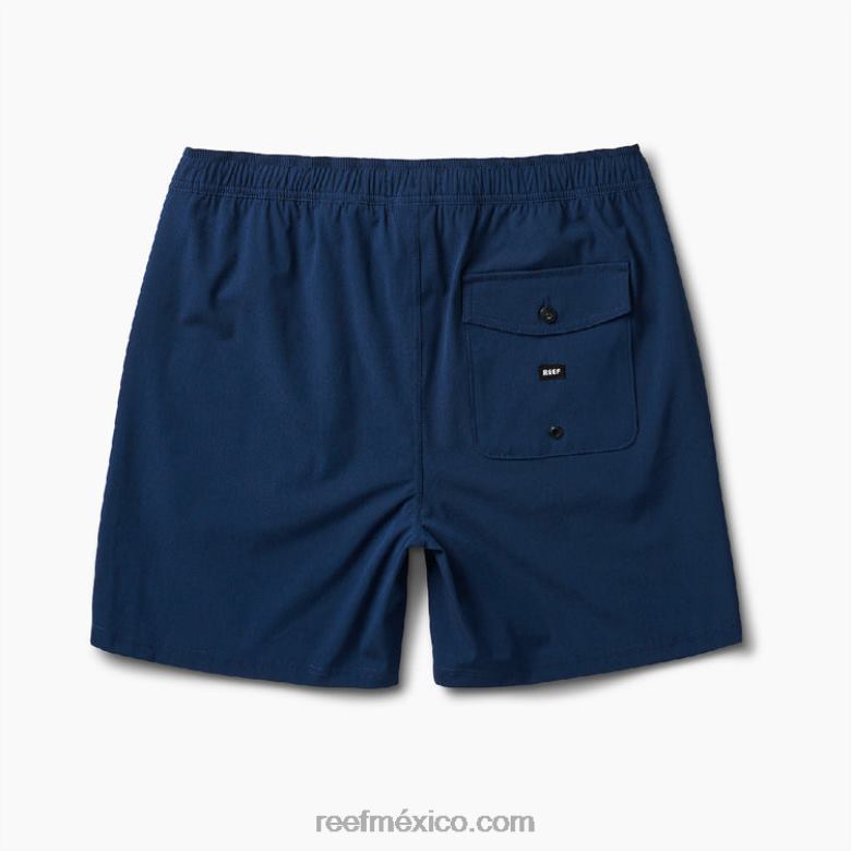 shorts de paseo con cintura elástica de 17\" Reef hombres insignias azules B4FFZ669