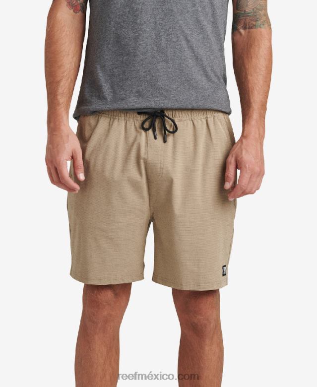 shorts de paseo con cintura elástica de 17" Reef hombres quelpo B4FFZ675