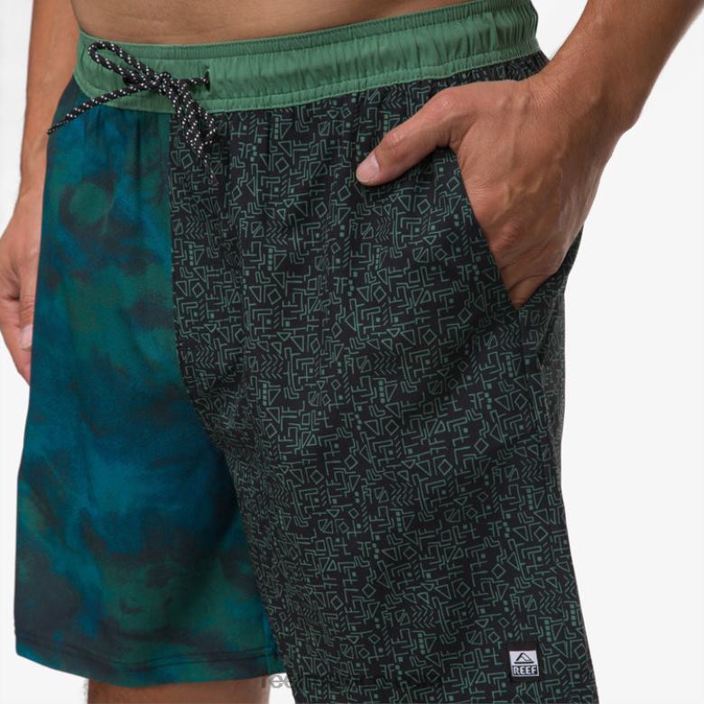 shorts de playa elliot con cintura elástica 17\" Reef hombres hiedra oscura B4FFZ700