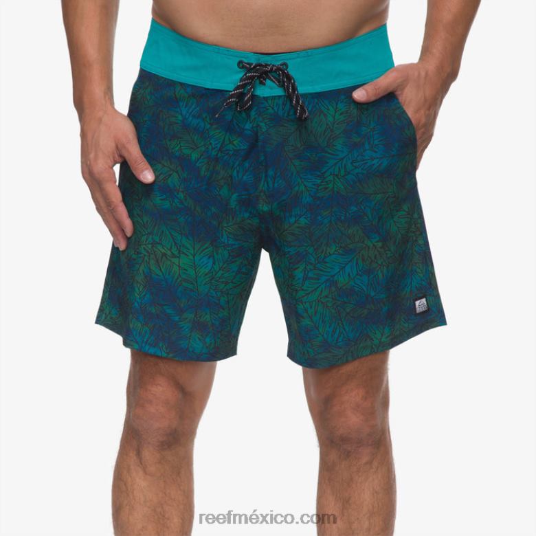 shorts de playa worley 17" Reef hombres azulejo azul B4FFZ690