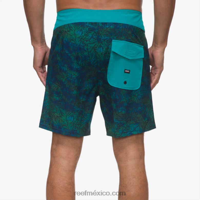 shorts de playa worley 17\" Reef hombres azulejo azul B4FFZ690