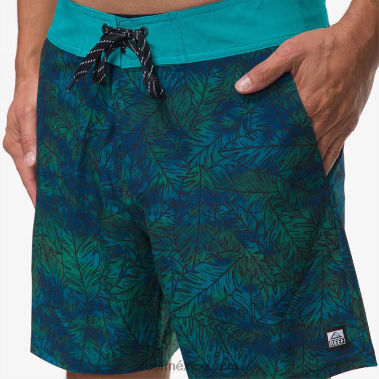 shorts de playa worley 17\" Reef hombres azulejo azul B4FFZ690