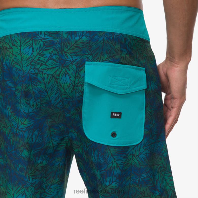 shorts de playa worley 17\" Reef hombres azulejo azul B4FFZ690