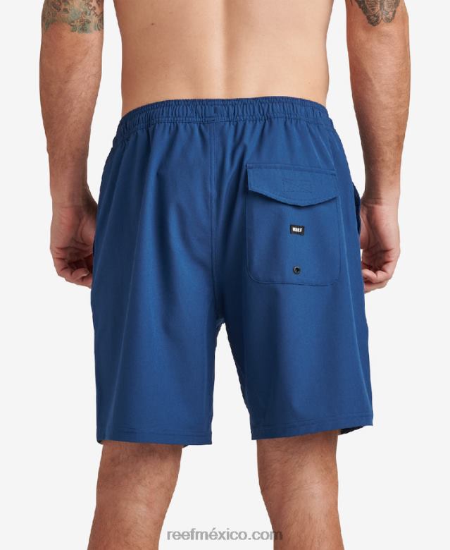 shorts jackson de 17\" Reef hombres insignias azules B4FFZ685