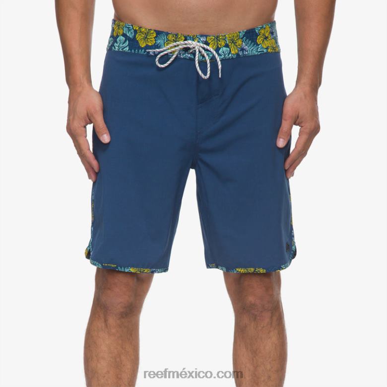 shorts mullen de 19" Reef hombres azul de metilo B4FFZ693