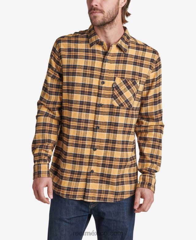 camisa de franela de manga larga kosma Reef hombres acantilado de roble B4FFZ667