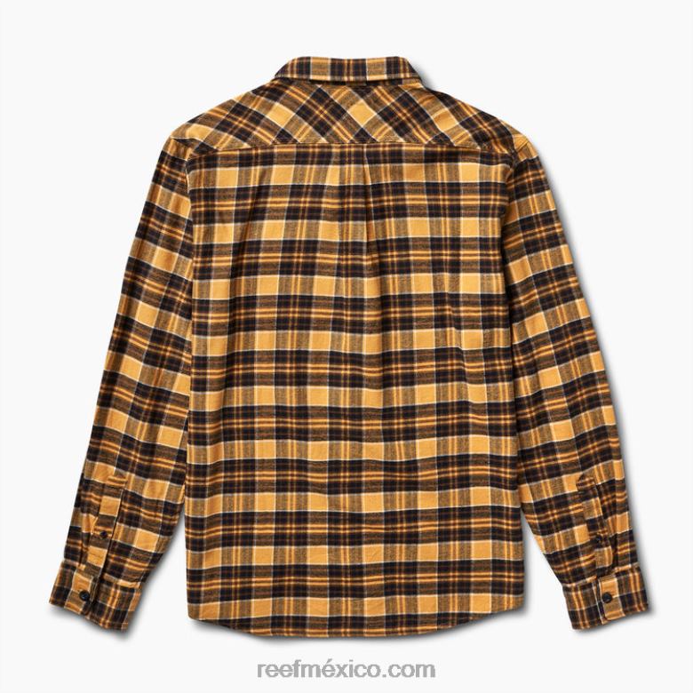 camisa de franela de manga larga kosma Reef hombres acantilado de roble B4FFZ667