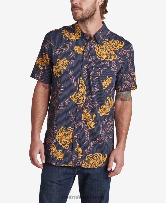camisa de manga corta col Reef hombres cielo nocturno B4FFZ635