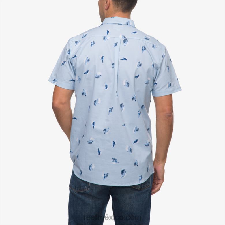 camisa de manga corta con diseño de barril Reef hombres ruta aérea B4FFZ654