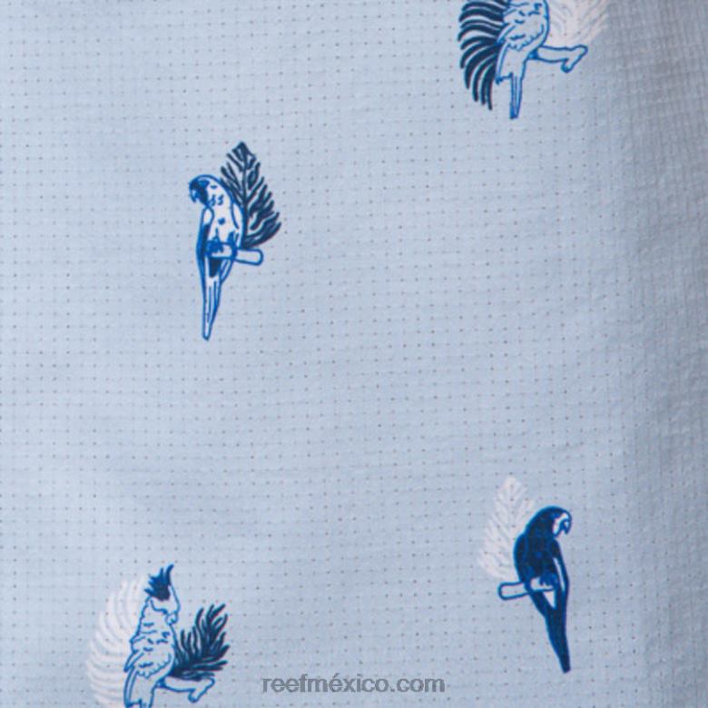 camisa de manga corta con diseño de barril Reef hombres ruta aérea B4FFZ654