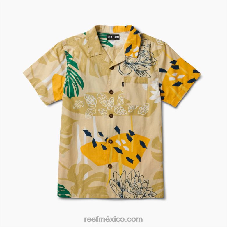 camisa de manga corta otis Reef hombres niebla B4FFZ660