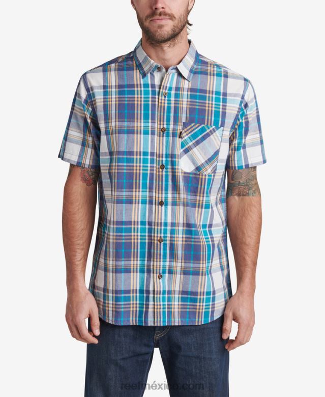 camisa de manga corta pardy Reef hombres azul índigo B4FFZ648