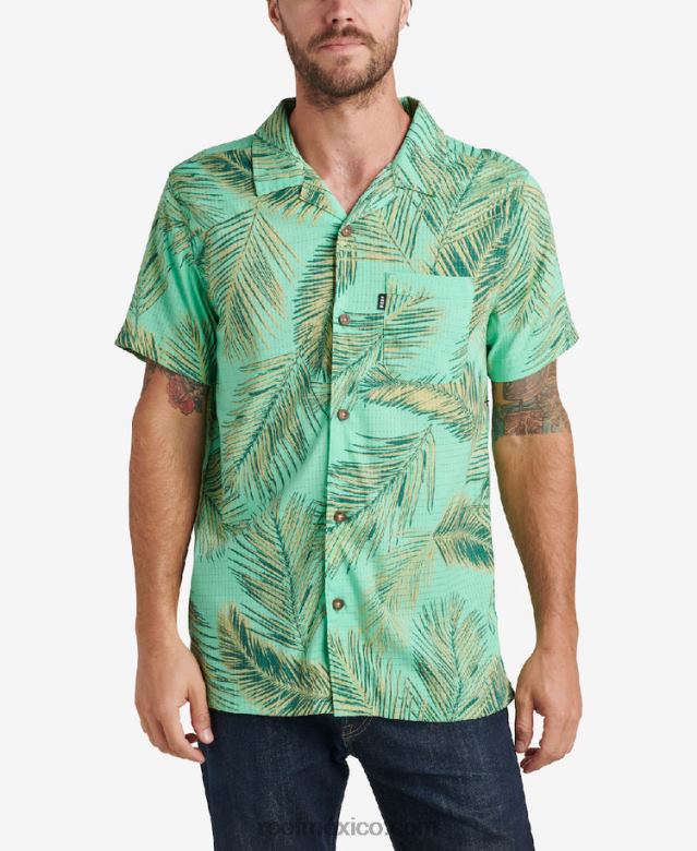 camisa de manga corta peters Reef hombres verde electrico B4FFZ668