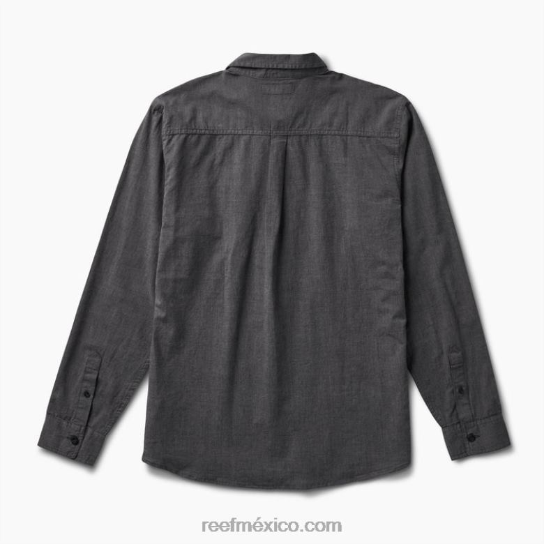 camisa de manga larga de estuardo Reef hombres caviar B4FFZ651