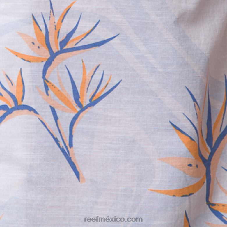 camisa farley manga corta Reef hombres blanco brillante B4FFZ647