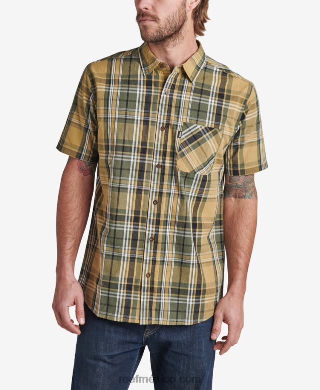 camisa tejida de manga corta pardy Reef hombres semillas de hinojo B4FFZ662
