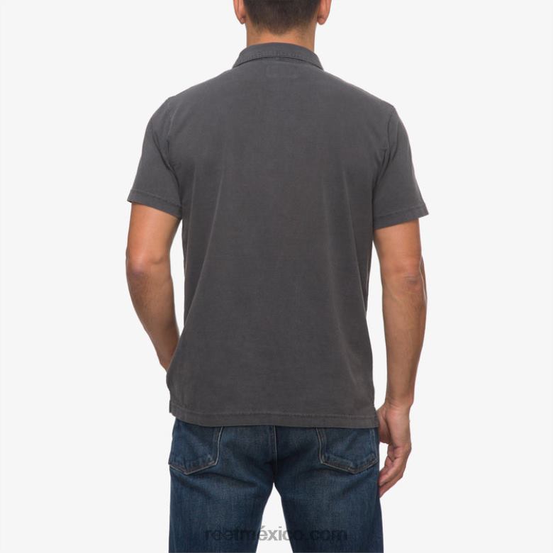 polo de manga corta walker Reef hombres negro pirata B4FFZ641