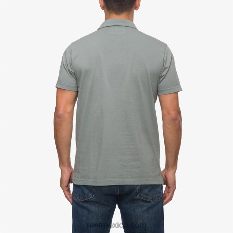 polo de manga corta walker Reef hombres verde chino B4FFZ637