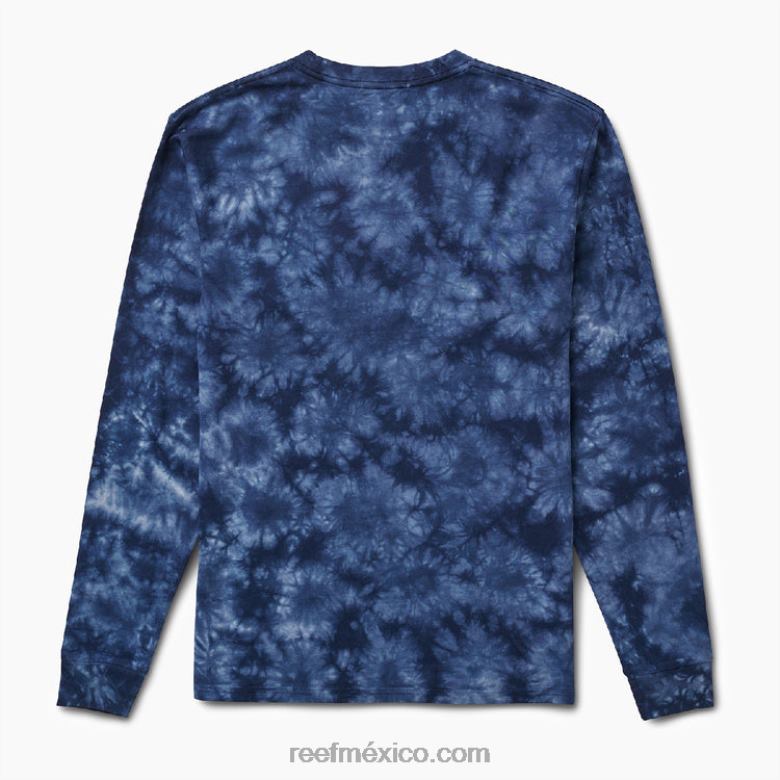 Camiseta Intel de manga corta con teñido anudado Reef hombres Armada B4FFZ626