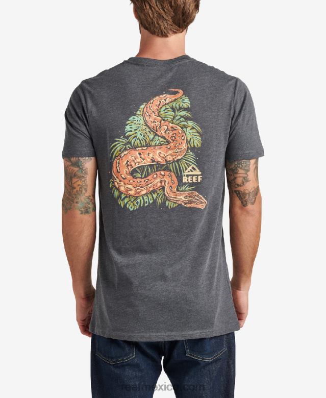camiseta de manga corta abra Reef hombres carbón de brezo B4FFZ606