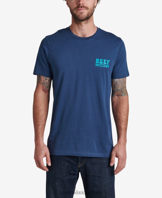 camiseta de manga corta carland Reef hombres insignias azules B4FFZ565