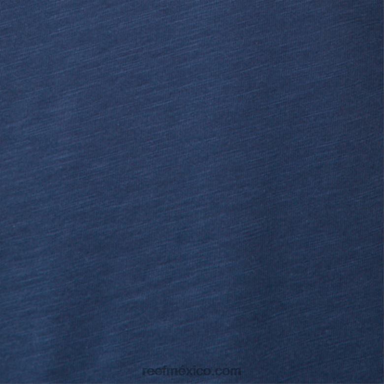 camiseta de manga corta de corte Reef hombres insignia azul B4FFZ556