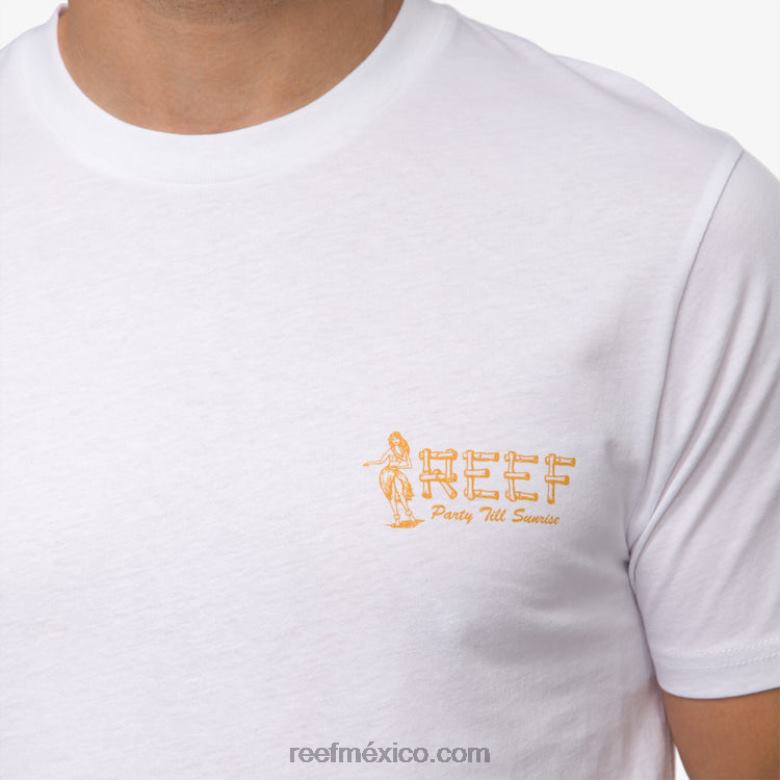 camiseta de manga corta de niña de la isla Reef hombres blanco brillante B4FFZ559
