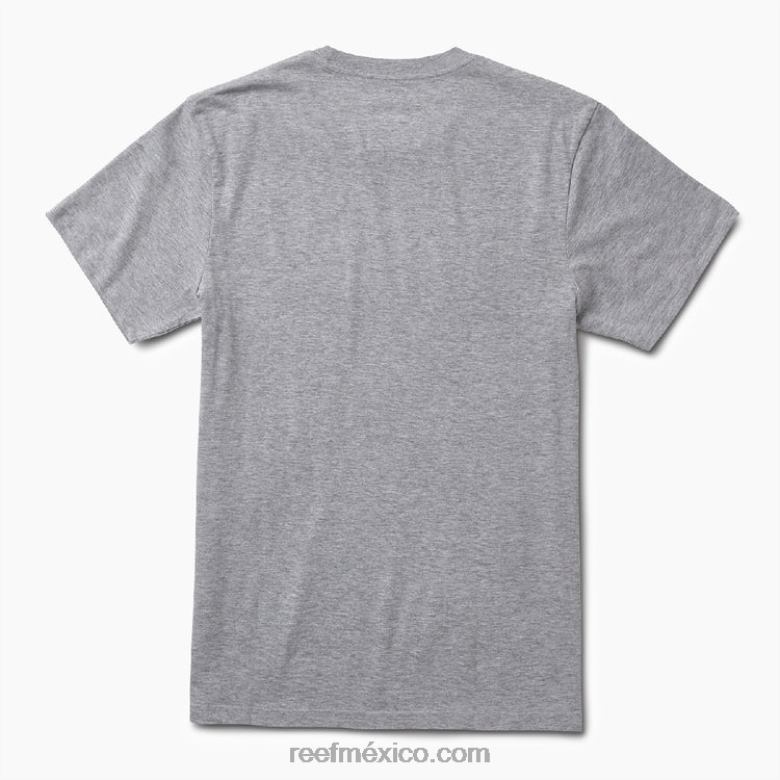 camiseta de manga corta del conductor Reef hombres brezo gris B4FFZ619