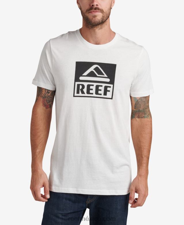 camiseta de manga corta del conductor Reef hombres malvavisco B4FFZ605