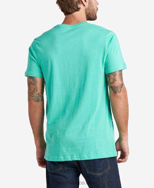 camiseta de manga corta del conductor Reef hombres verde electrico B4FFZ583