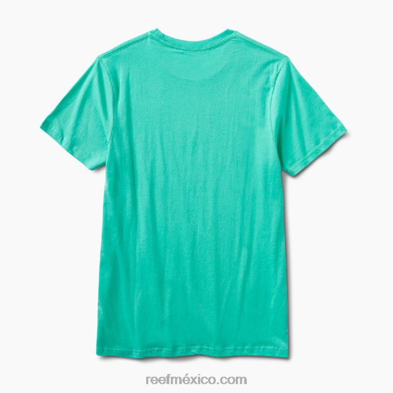 camiseta de manga corta del conductor Reef hombres verde electrico B4FFZ583